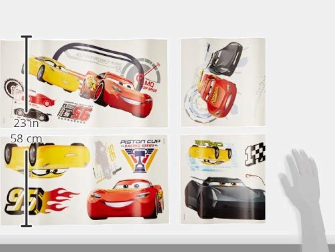 RoomMates Disney Pixar Cars 3 Adhesivo decorativo para pared