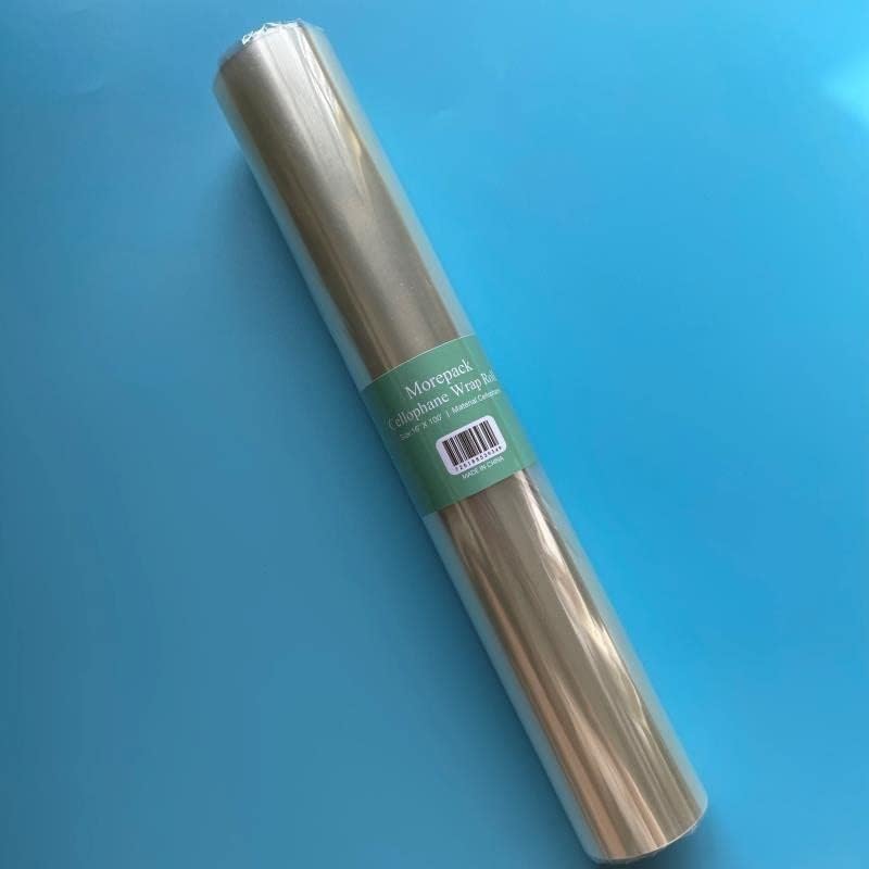 Rollo de envoltura de celofán Morepack 16x100 ft para regalos