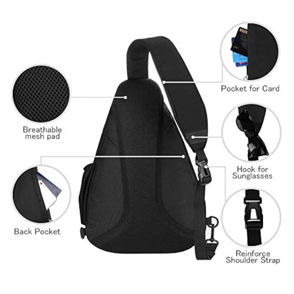 Bolso bandolero de lona unisex color negro. WATERFLY