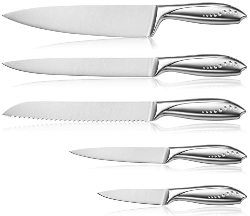 Juego de 5 cuchillos de cocina WELLSTAR, cuchilla afilada