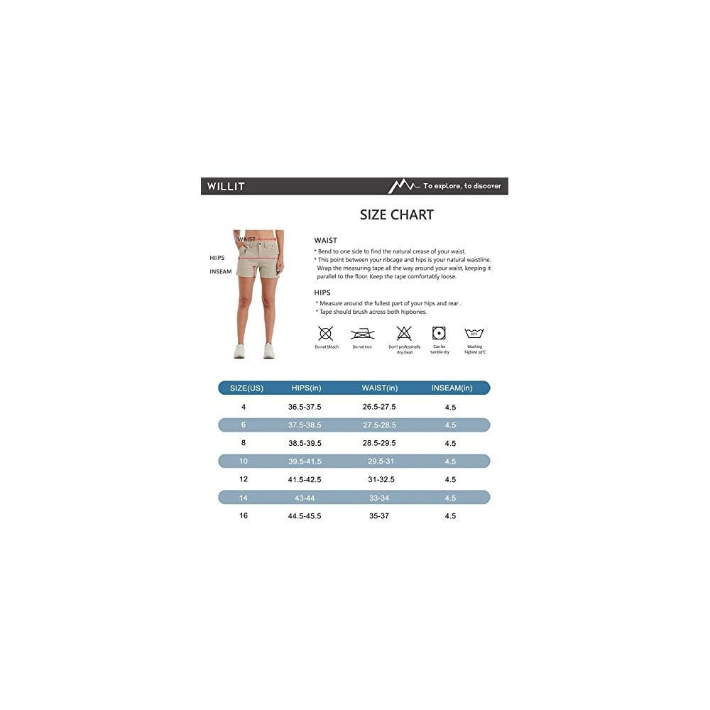Shorts cortos de senderismo para mujer talla 18