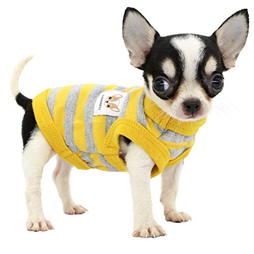 Lophipets camisas para perros pequeños 100% algodón a rayas para cachorros perros Chihuahua