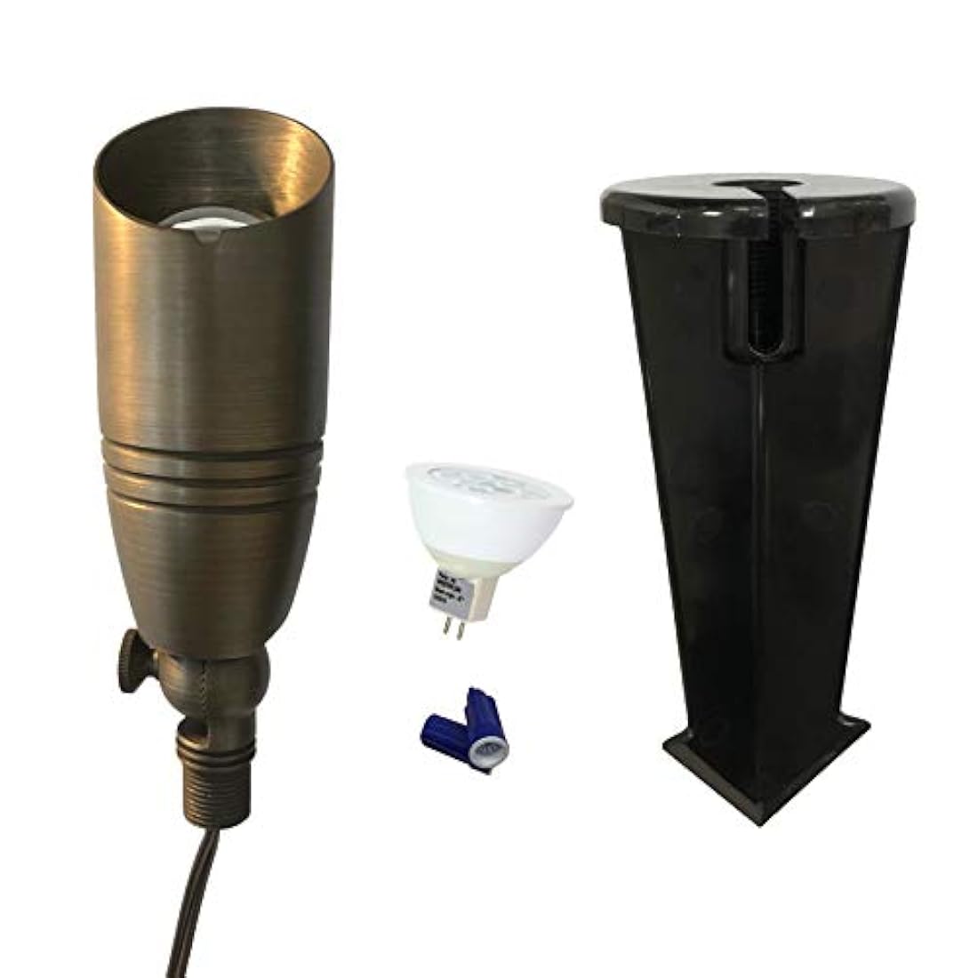 foco de latón sólido para paisaje, de bajo voltaje