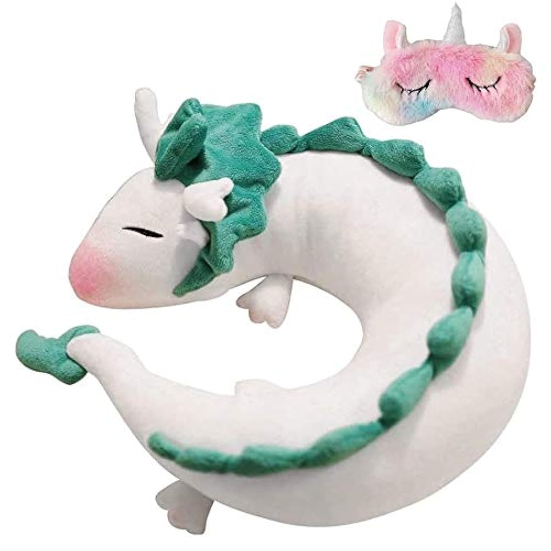 Almohada de dragón blanco con diseño de anime y dragón Haku