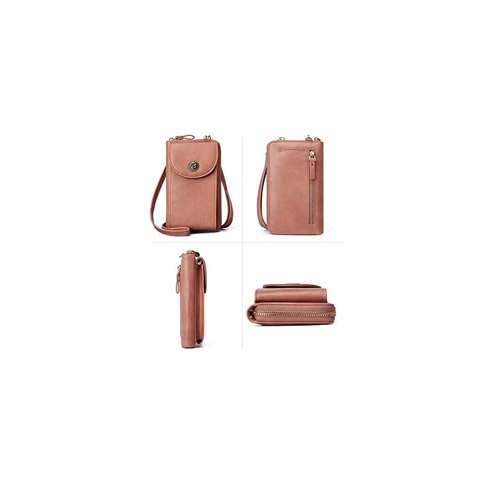 Bolsos cruzada para mujer de cuero cartera para teléfono