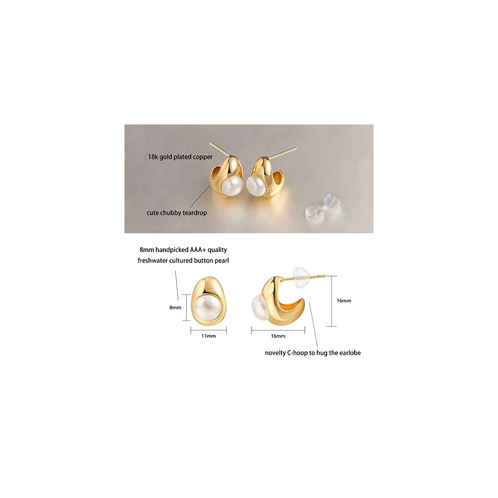 Aretes colgantes de plata con perlas cultivadas en agua