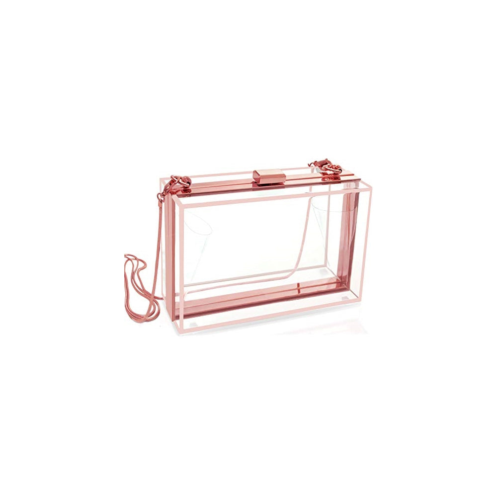 Bolsos Cartera transparente de oro rosa Para mujeres