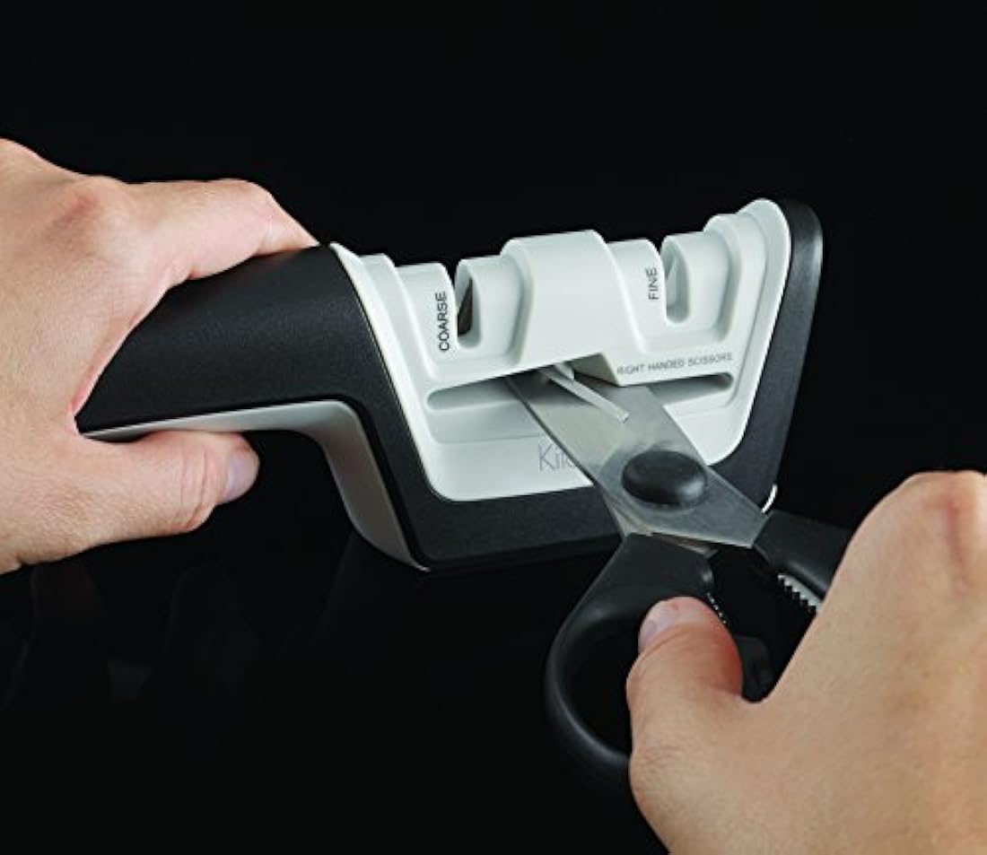 afilador de cuchillos y tijeras, Paquete de 10, Blanco/Negro