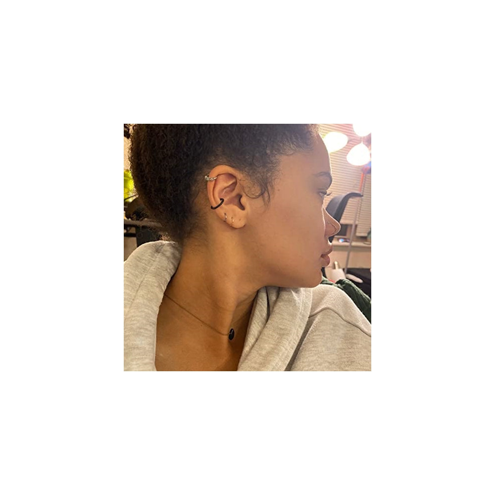 Aretes de aro de plata 3 pares para mujeres