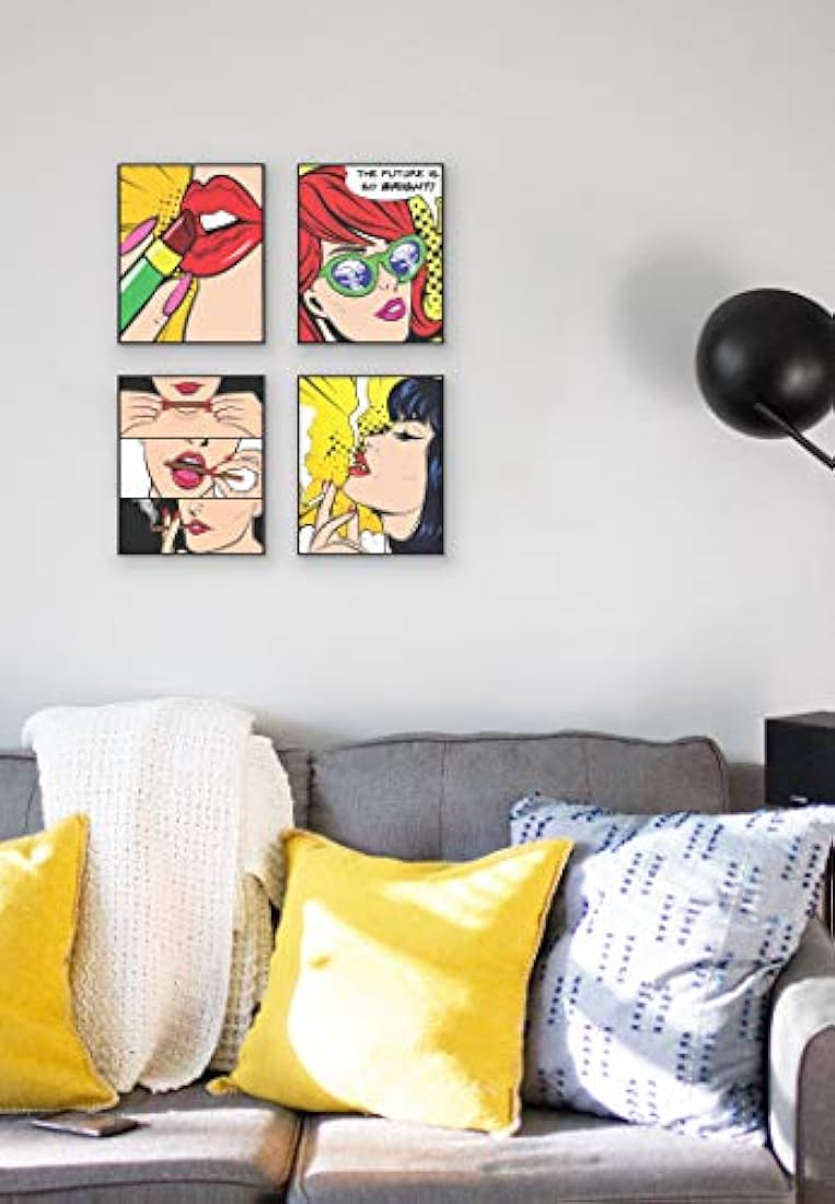 Carefree Bee - Juego de 4 impresiones de arte pop Art