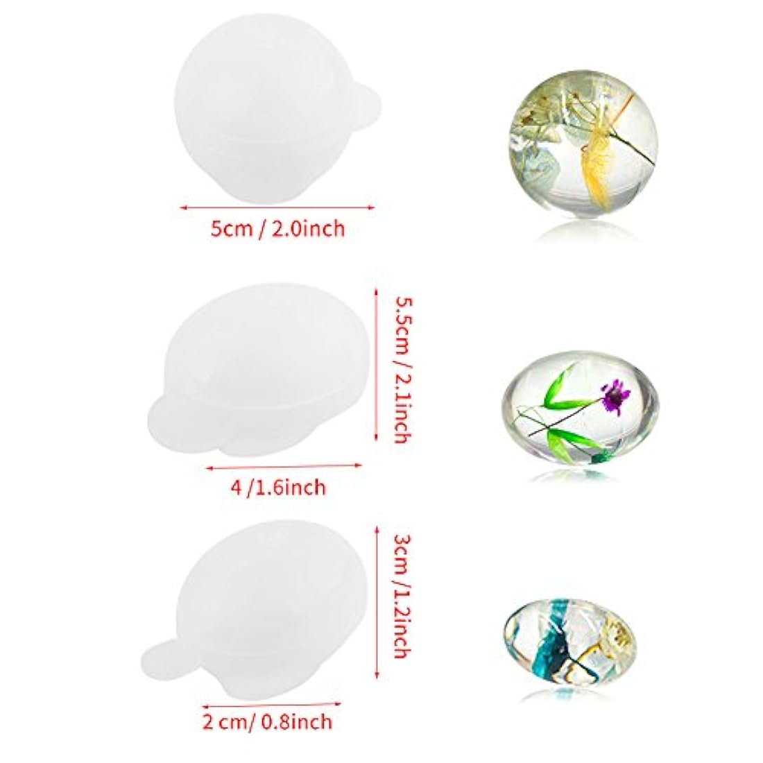 Molde de silicona de esfera