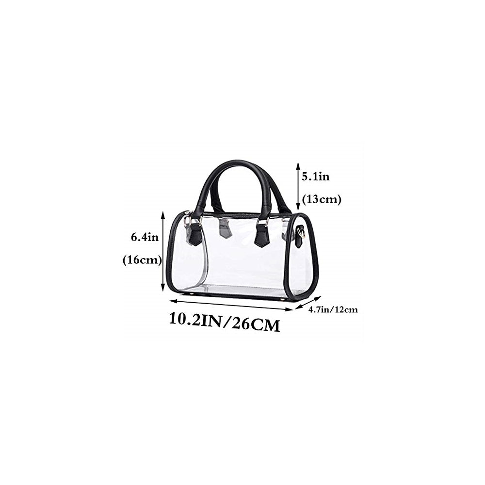 Bolsos transparente para mujer con asa superior de PVC