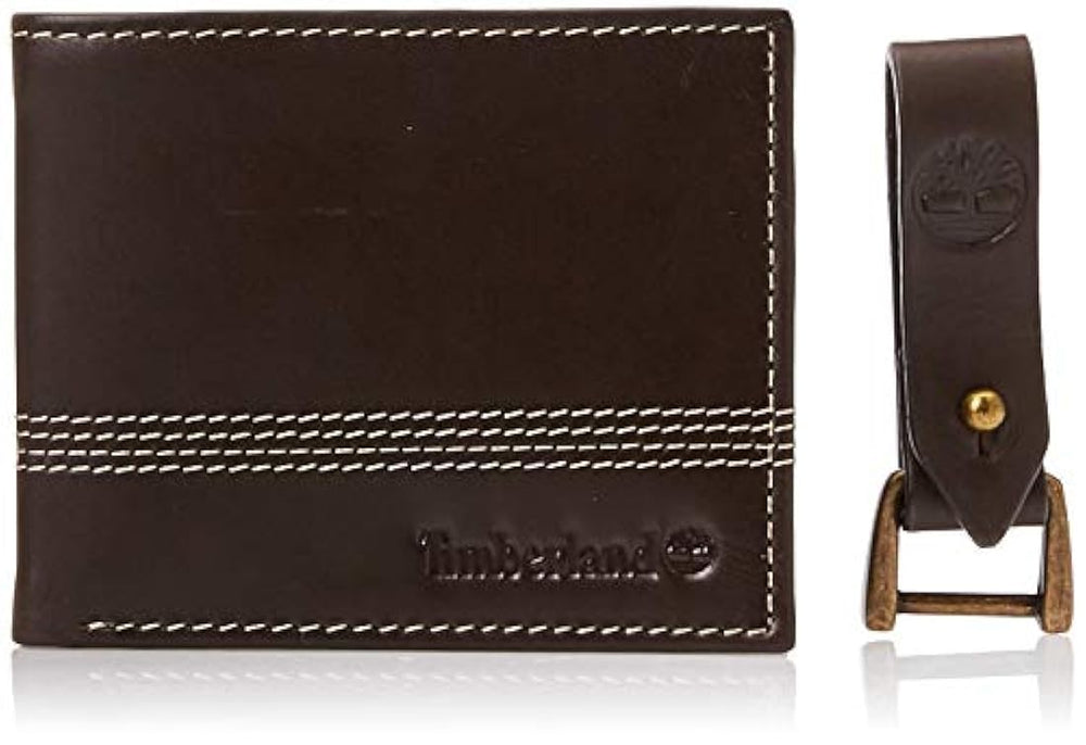 Cartera de piel para hombre con diseño de caña Timberland