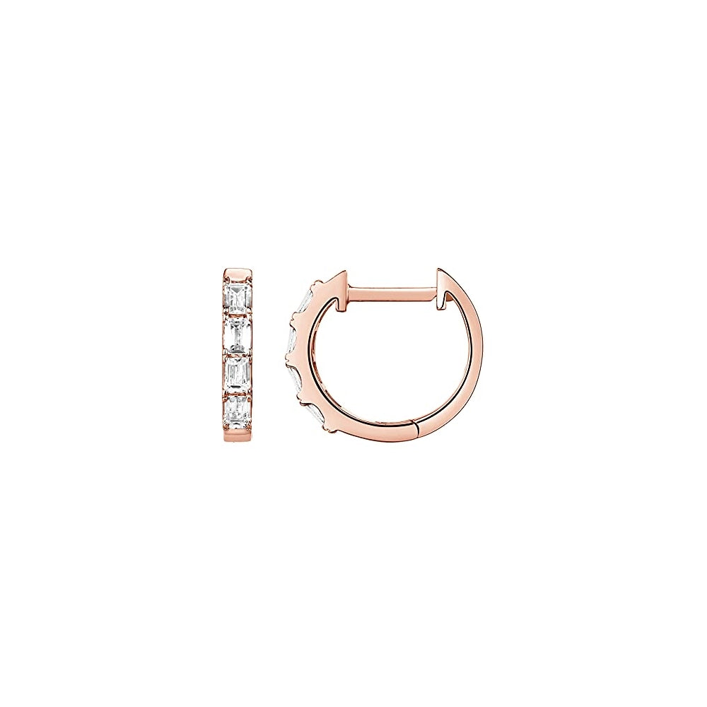 Aretes tipo argolla chapada en oro de 14 quilates para mujer