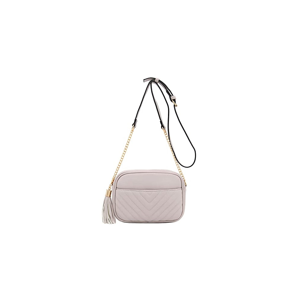 Bolsas acolchada para cámara cruzada con motivos y borla