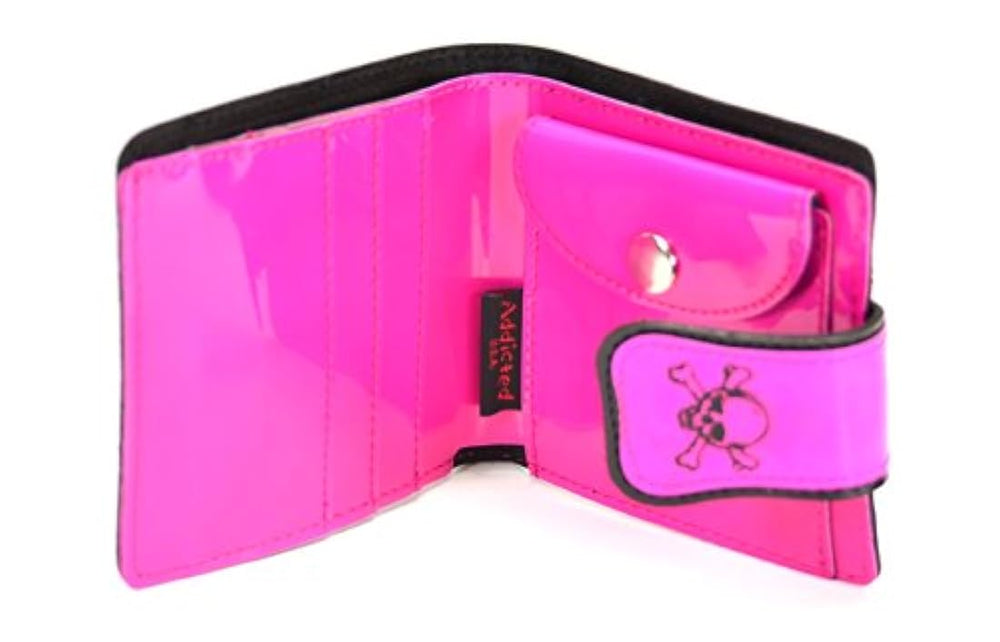 Billetera con diseño de calavera gótica estilo punk