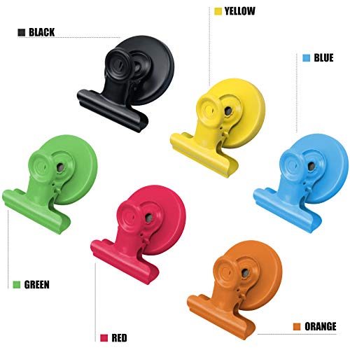 Paquete de 12 imanes de nevera clips magnéticos resistentes