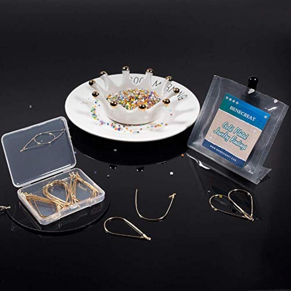 pendientes de aro chapados en oro de 18 quilates