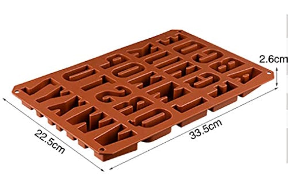 Wocuz Molde de silicona para pasteles 26 letras de la A-Z