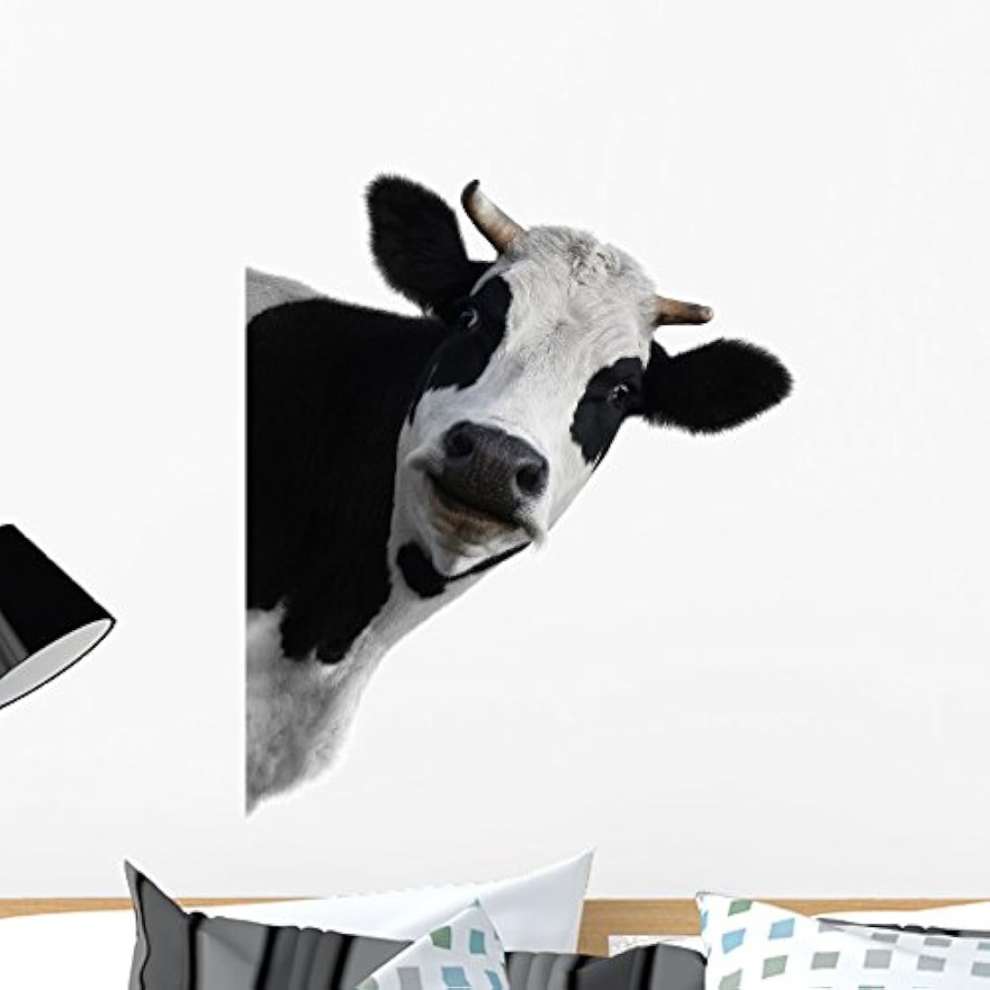 Wallmonkeys - Adhesivo decorativo para pared de vaca.