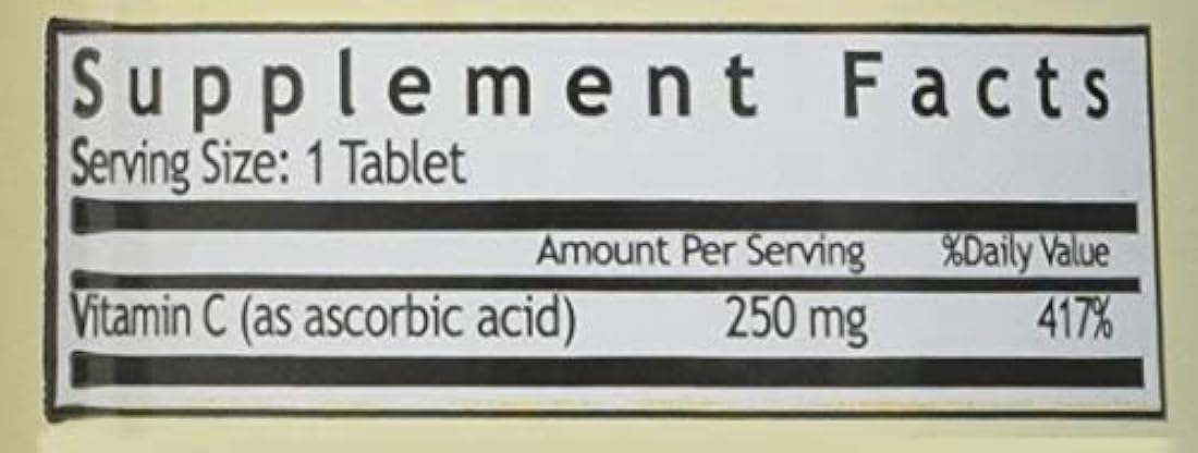 Vit C pestañas 250 mg wmill 100