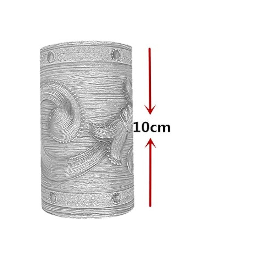 cenefa autoadhesivos, diseño de flores 3D plateadas.