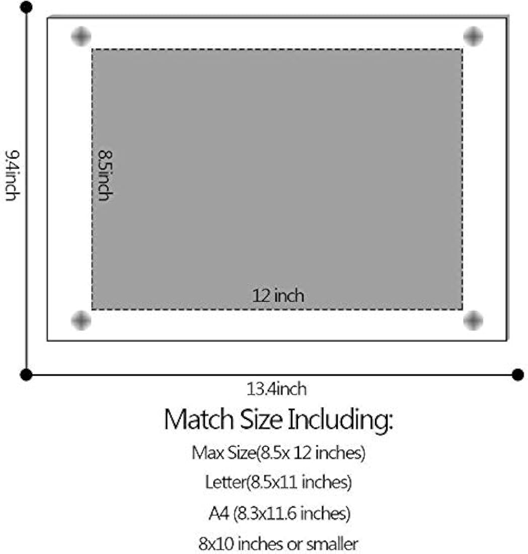 ALELAN Marco de fotos de acrílico transparente 3.3 x 11.0 in