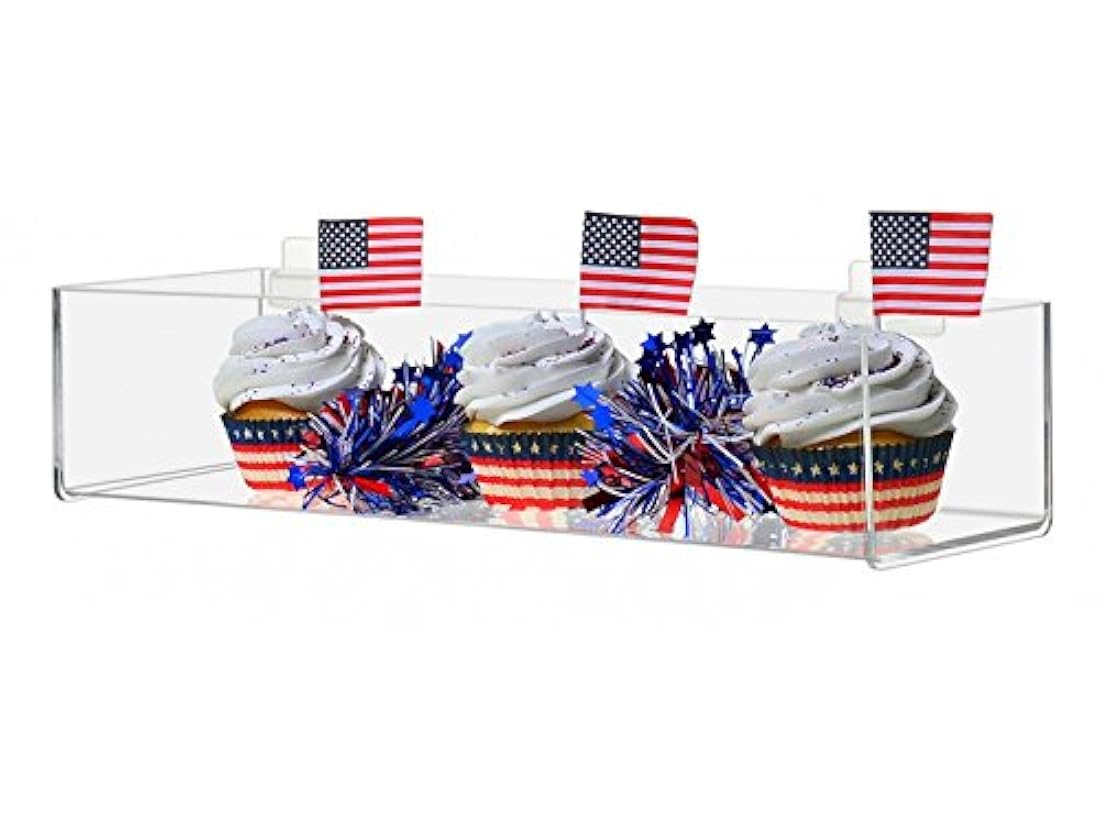 Expositor de acrílico bandejas para Slatwall, Transparente