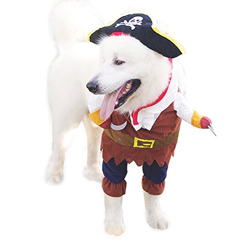 Nacoco - Disfraz para mascotas, perros y gatos, de Piratas del Caribe (XS)