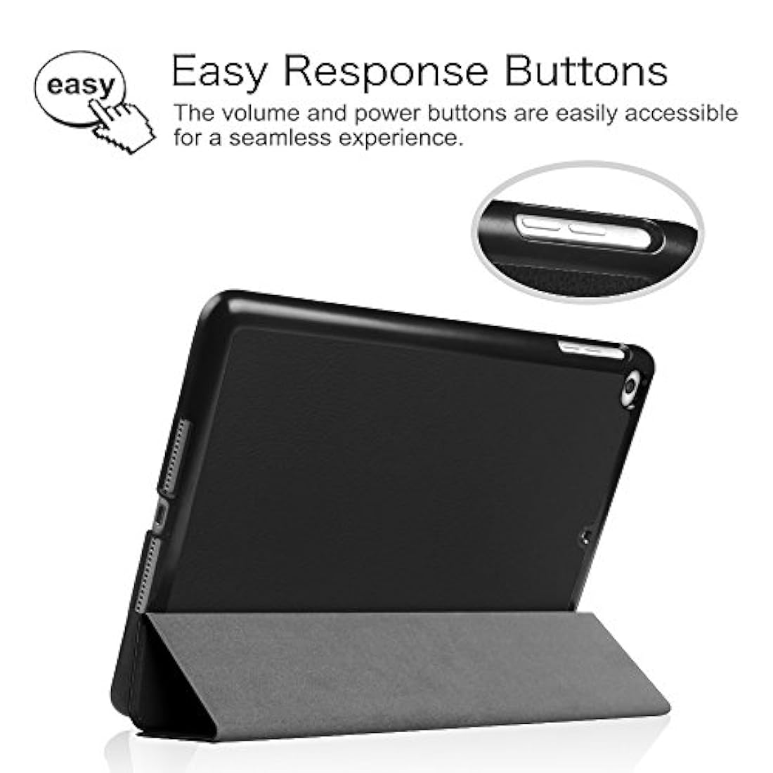 Fintie Funda Smarshell delgada para iPad Air 2., Negro