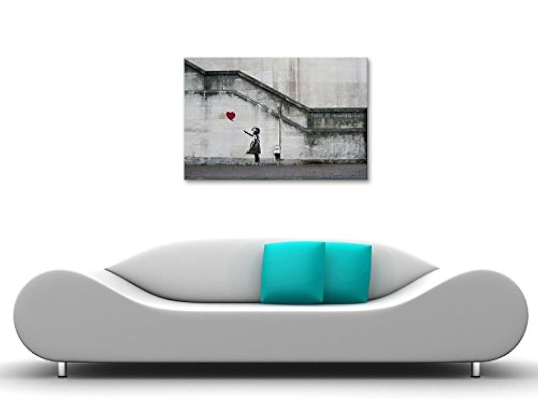 Impresión sobre lienzo estampado Wall26 de Banksy Street,