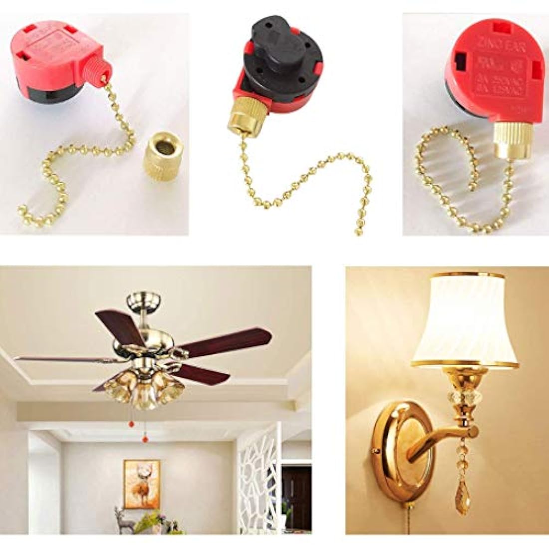 Interruptor de control de ventilador de techo