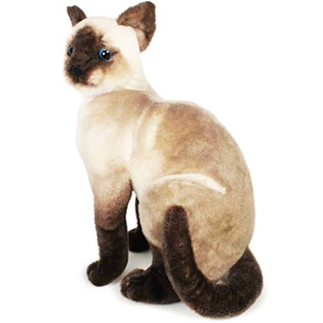 Peluche con diseño de gato siamés 14