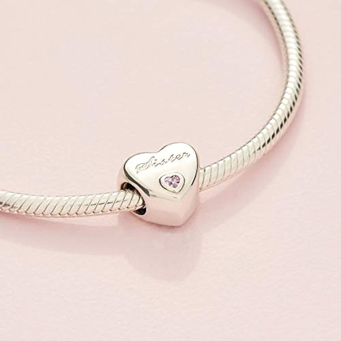 Pandora Joyería Hermana Amor Circonita Colgante en Plata