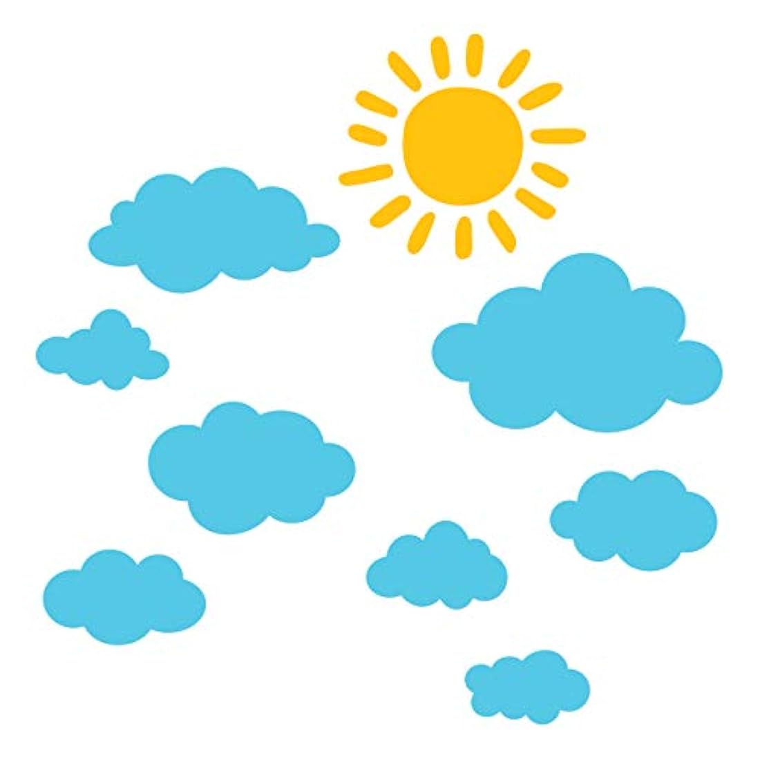 Pegatinas de pared para habitación infantil, diseño de sol