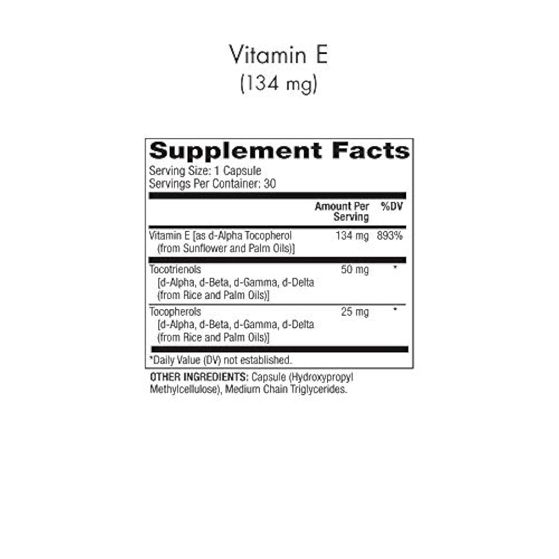 Dr. Mercola Vitamina E - 30 Cápsulas - Mezcla equilibrada