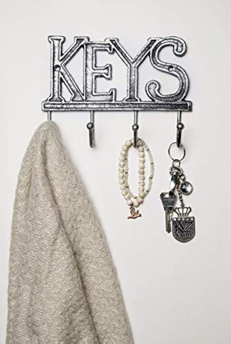 Soporte para llaves 4 ganchos diseño rústico occidental