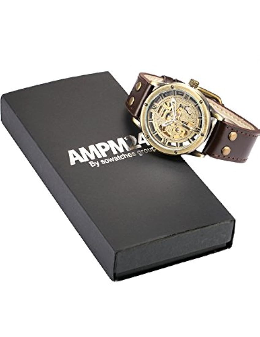 Reloj deportivo para hombre, diseño de esqueleto mecánico