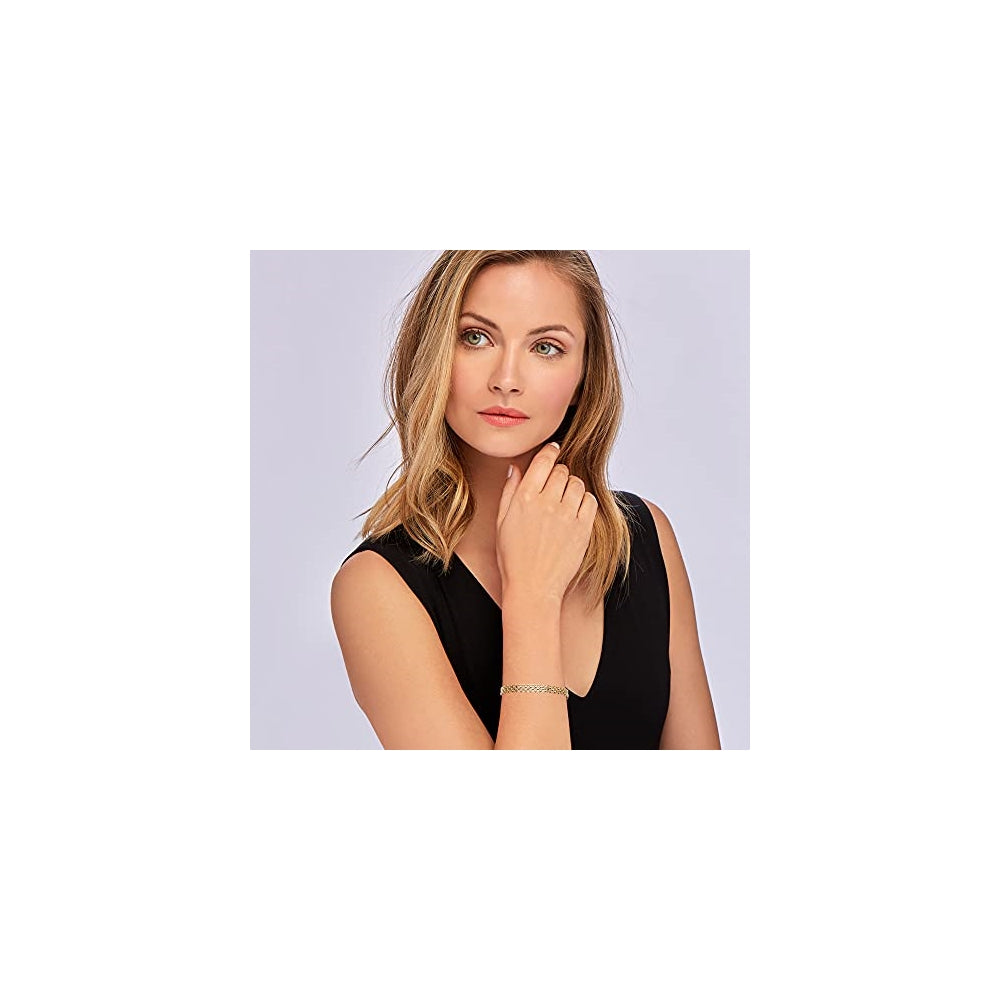 Pulseras italiana de oro amarillo de 18 quilates