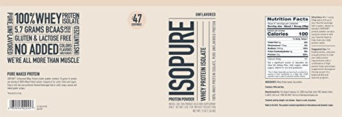 Isopure Zero Carb Protein Powder, 100% Whey Protein Isolate