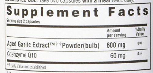 Fórmula de extracto de ajo envejecido 100 cápsulas