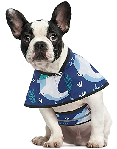 HDE Chubasquero con capucha para perros pequeños a extragrandes y cachorros (tiburones, pequeño)
