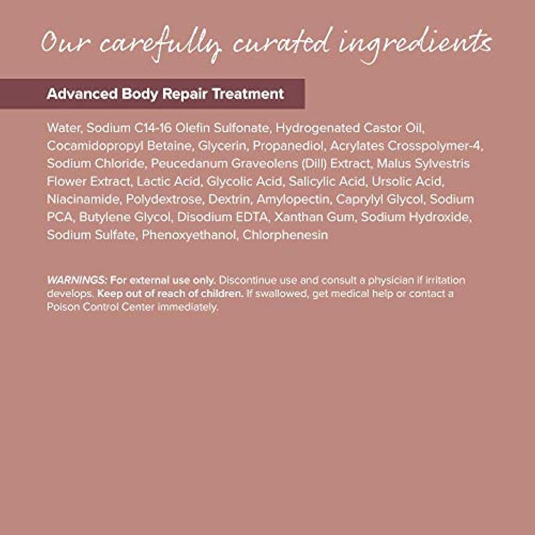 Cuidado Corporal, Tratamiento de Reparación Corporal