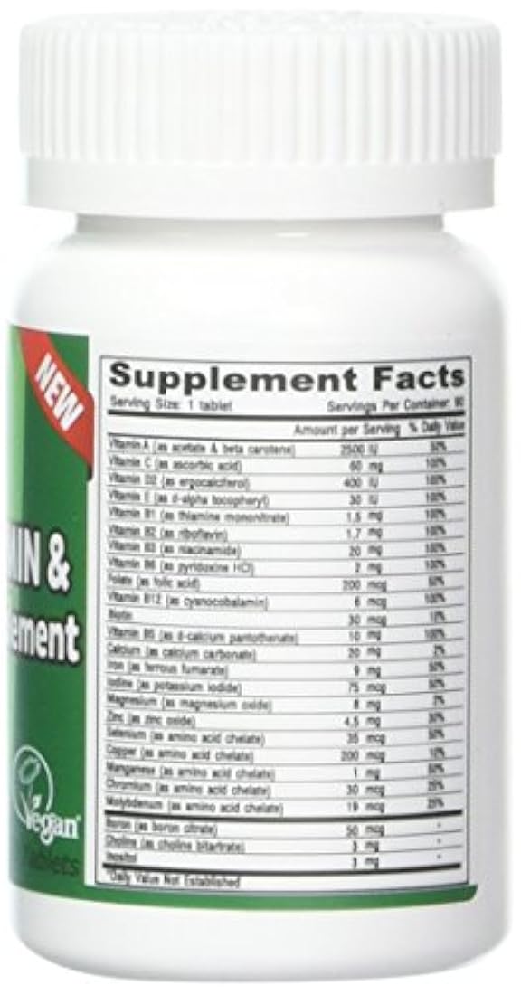 Vitaminas veganas en pastillas pequeñas, multivitaminas y minerales, 2