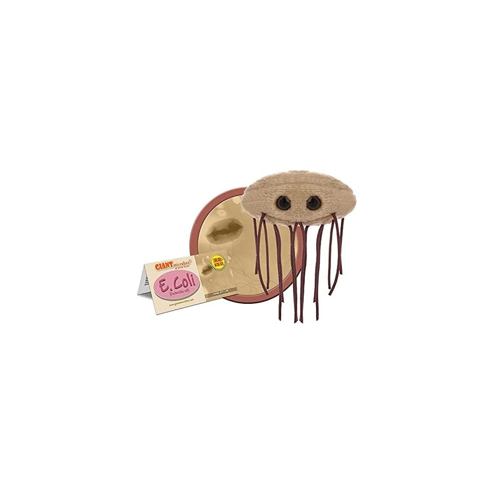 Peluche de tejido suave en forma escherichia Coli bacteria