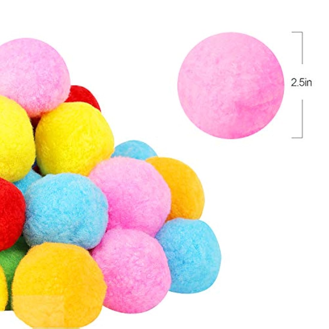 Pompones surtidos muy grandes para manualidades, decoración