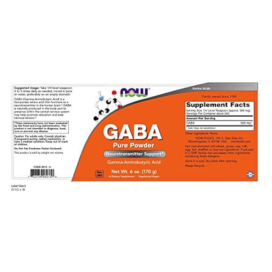 NOW Foods - Suplemento de GABA