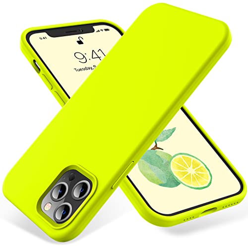 OTOFLY - Funda para iPhone 12 Pro Max de 6.7” (2020), serie sedosa y suave al tacto, silicona líquida suave de alta calidad, carcasa protectora de todo el aparato