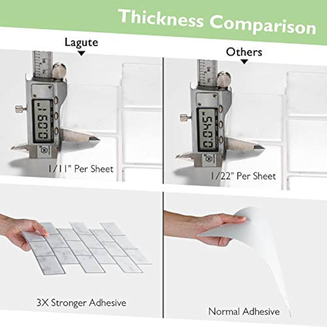 Juego de 5 láminas diseño de azulejos de pared para salpicaduras