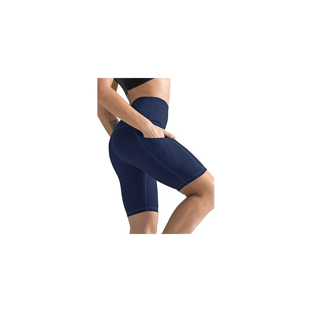 Shorts cortos de yoga para mujer de cintura alta talla